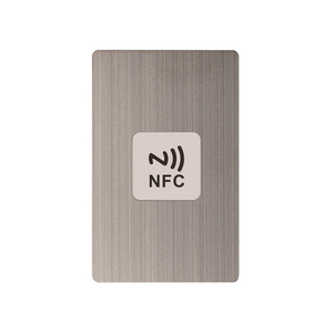 High-grade Brushed Metal Business Card Electroplated Stainless Steel Business NFC Smart Card