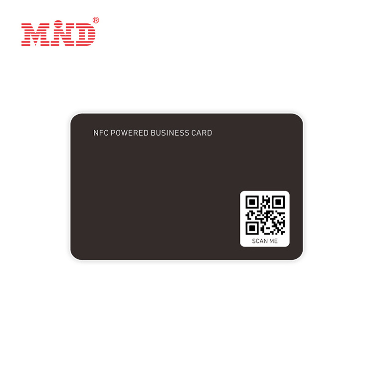 Matte black NFC NTAG 215 NTAG 216 Social Media Digital Business Card