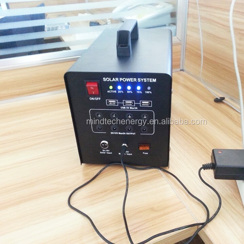 Indoors 5Kw Solar Panel Energy System Portable Power Station Solar Battery Generator 60W Solar Light Kit