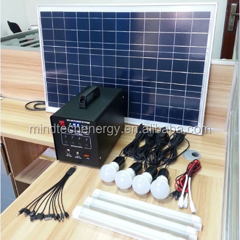 Indoors 5Kw Solar Panel Energy System Portable Power Station Solar Battery Generator 60W Solar Light Kit