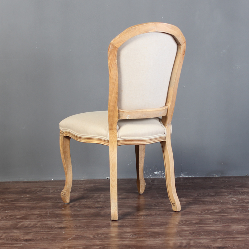 French Style Classic Wooden Carved Upholstery Dining Chairs for Dining Table