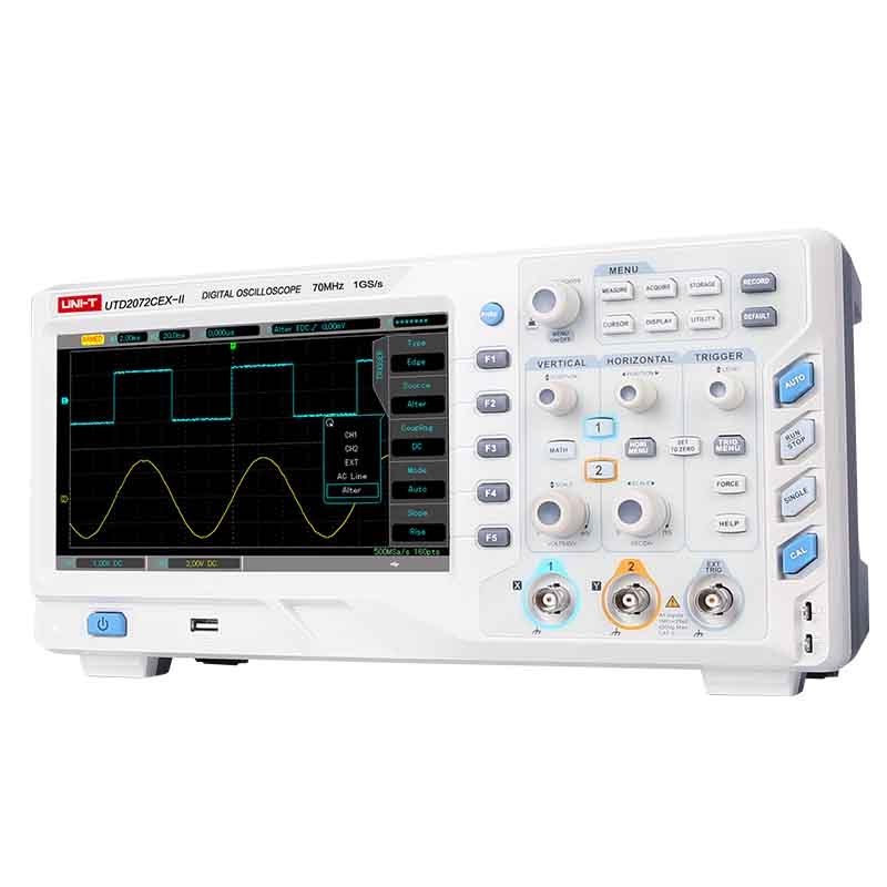 UNI-T UTD2072CEX-II Digital Storage Oscilloscope 8 Inch TFT LCD / Dual channel / 70MHz Bandwidth