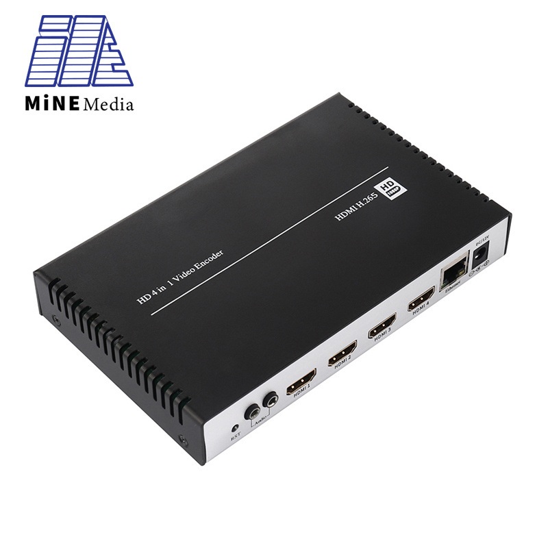 High resolution 4K 4 channel m3u8 network video ott udp multicast hdmi encoder