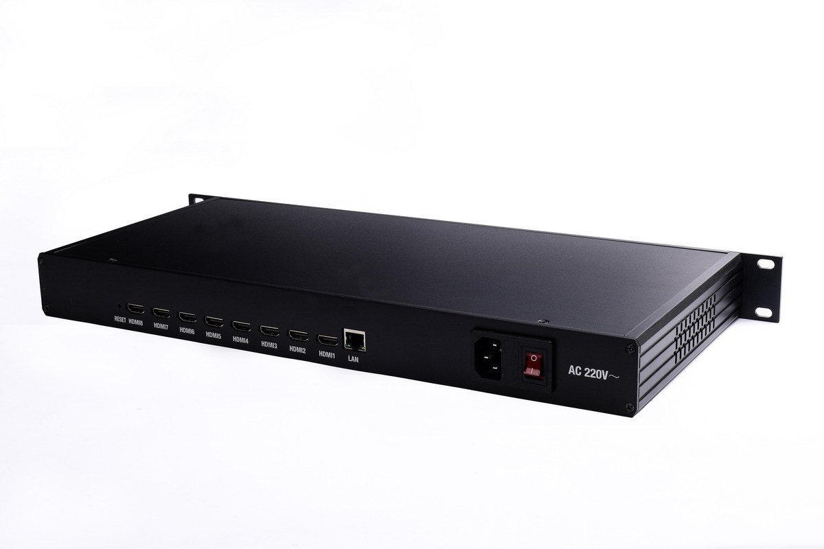 Rack-mount 8 Channel H.264 /H265 MPEG-4 HDMI Video Encoder