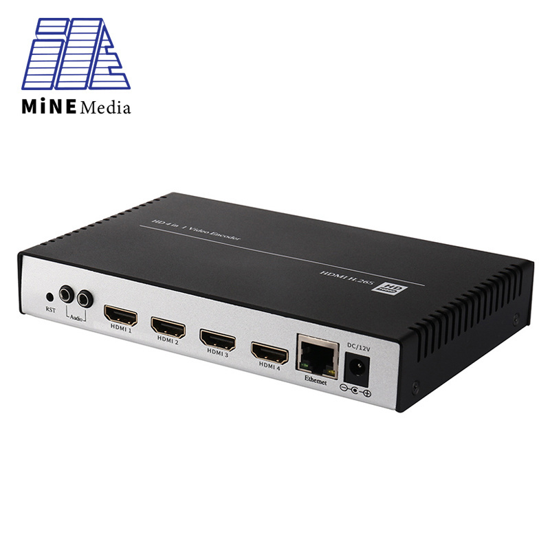 High resolution 4K 4 channel m3u8 network video ott udp multicast hdmi encoder