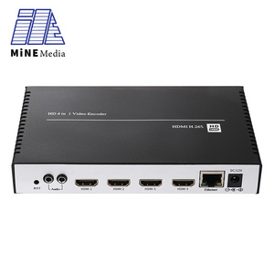 High resolution 4K 4 channel m3u8 network video ott udp multicast hdmi encoder