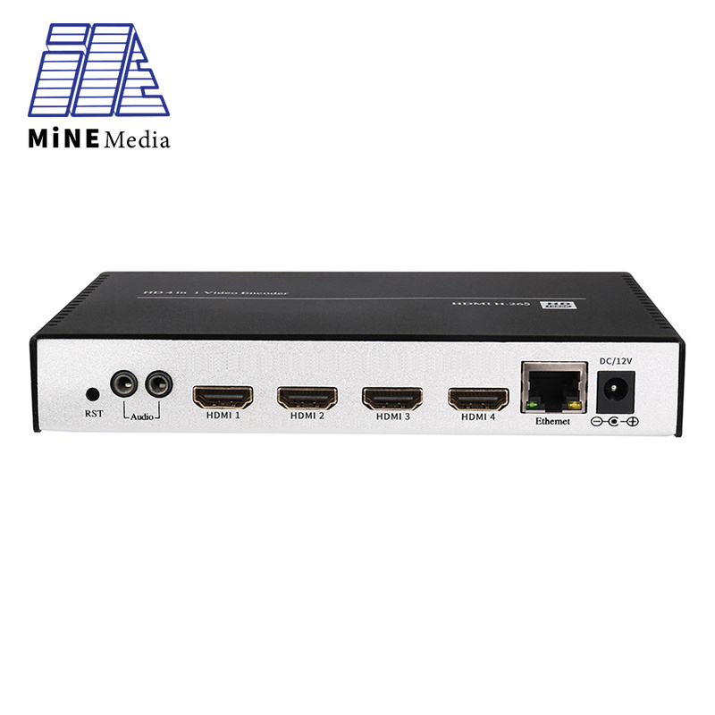 High resolution 4K 4 channel m3u8 network video ott udp multicast hdmi encoder