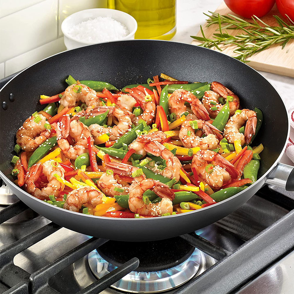 Factory Direct Wok No Oily Smoke Pan Non-stick Kitchen Wok nonstick stainless steel frying pan