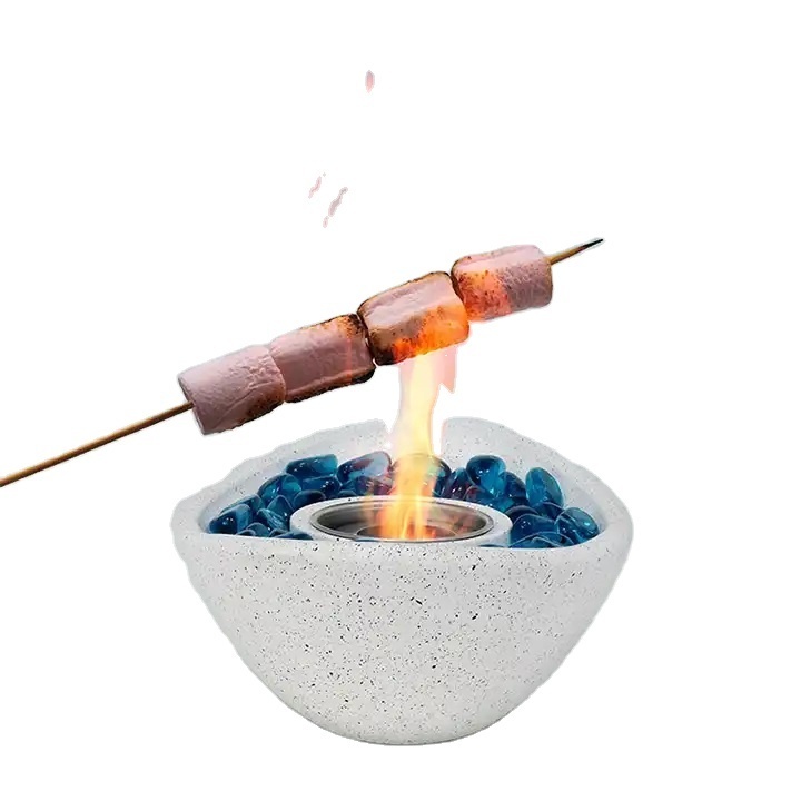 Mini Portable Desktop Firepit Smokeless Small Indoor Fireplace Tabletop Bio Fuel Fireplace