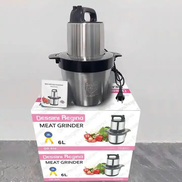 Multifunction 6l Large Capacity Yam Pounder Home Kitchen Food Grinders Cheap Stainless Steel Best Meat Chopper