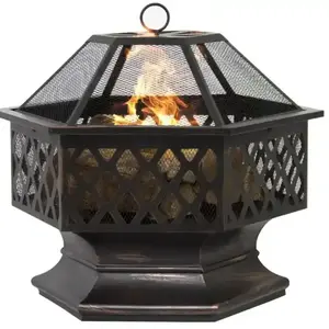 Wholesale Outdoor Large Garden Patio Corten Steel Firepit Wood Burning Bbq Camping Corten Steel Outdoor Fire Pit Grill