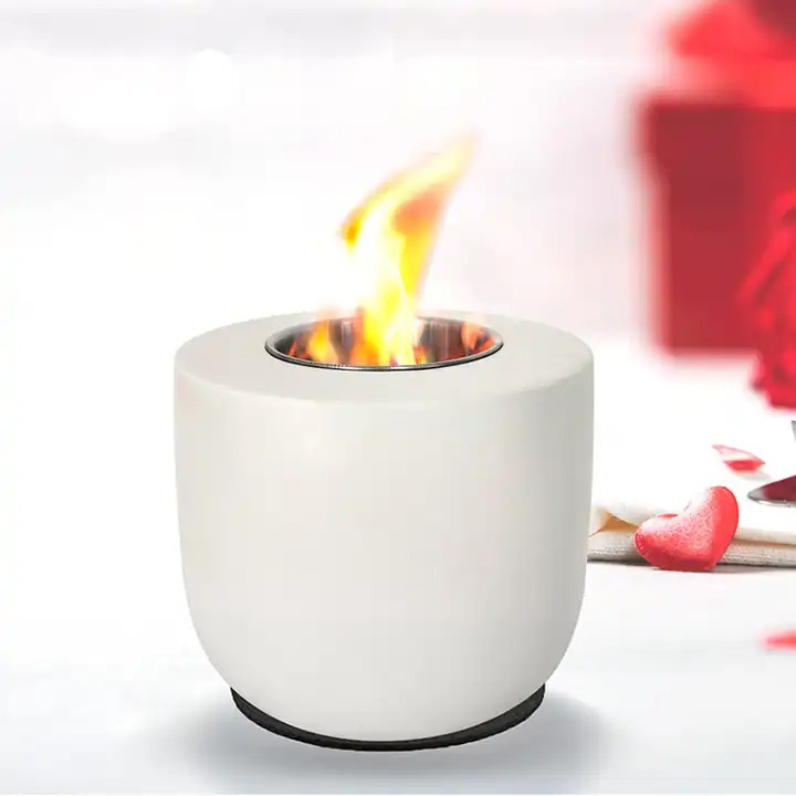 Concrete Tabletop Fire Pit Fire Bowl Mini Personal Fireplace For Indoor And Outdoor Tabletop Firepit Tabletop