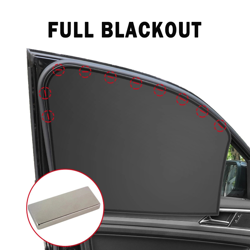 Magnetic Auto Curtains Sun Shade Front & Rear Car Window Screen Film Cover Sunshade Uv Protector