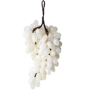 100% High Quality Handmade Onyx Marble Grapes For Indoor Decoration White Onyx Fruit Grapes In Cheap Price