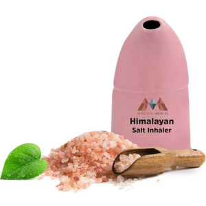 High Quality Himalayan Pink Salt Ceramic Smelling Petite Crystal Salt Inhaler with Low Price best Himalayan salt inhaler