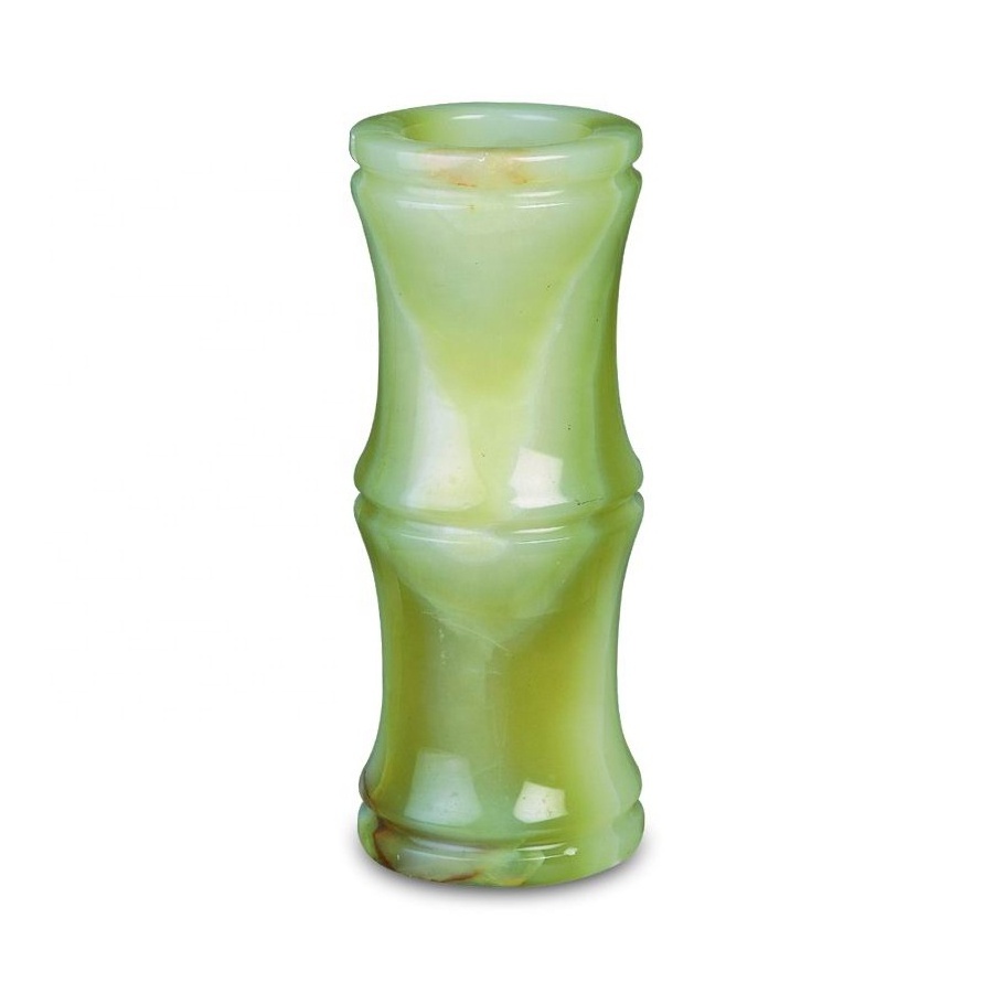 2023 High Quality Natural Stone Green Onyx Vase For Sale Multi Green Onyx Flower Vase For Home Decoration