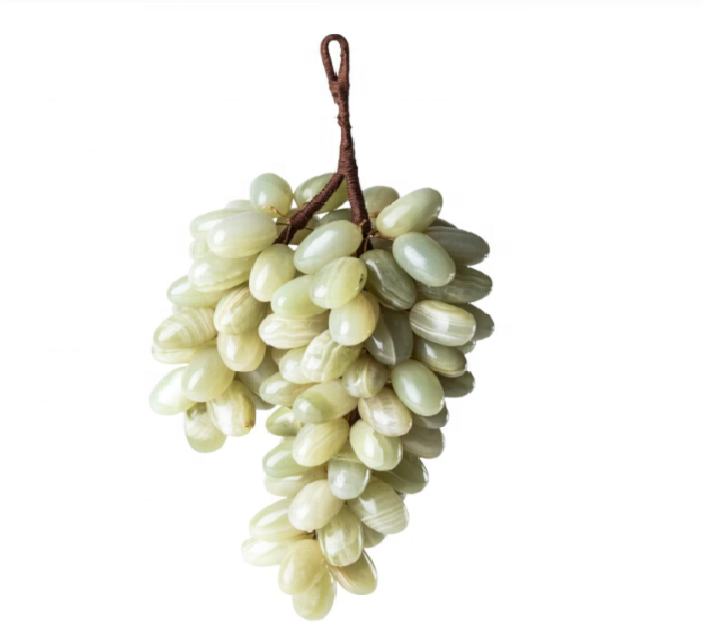 Good Quality Customized Onyx  Grapes In Different Sizes Carved and Polished Onyx Fruits Grapes For Sale