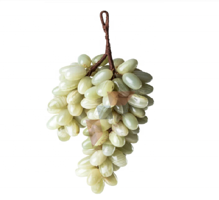 Good Quality Customized Onyx  Grapes In Different Sizes Carved and Polished Onyx Fruits Grapes For Sale