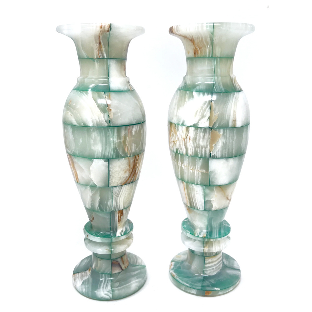 Onyx Marble Table Flower Vase In Affordable Price Good Quality Material Made Onyx Marble Vase In Custom Shape