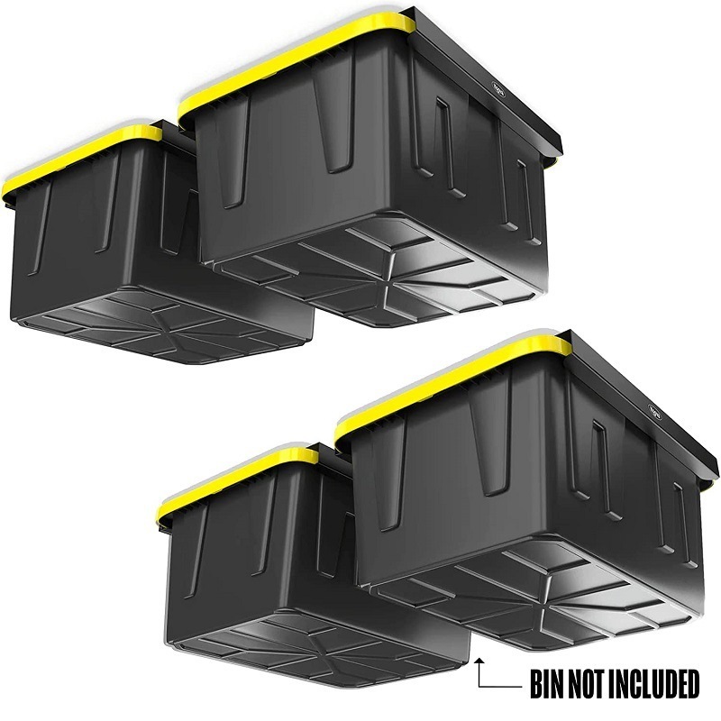 Garage Shelves Simplified Garage Ceiling Overhead Storage Shelves for Waste Bins and Storage Garage Storage System