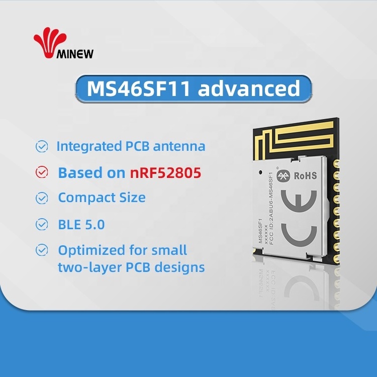 nRF52805-MS46SF11 5.0 Bluetooth Low Energy Module IoT Module With BQB  CE FCC KC Certification