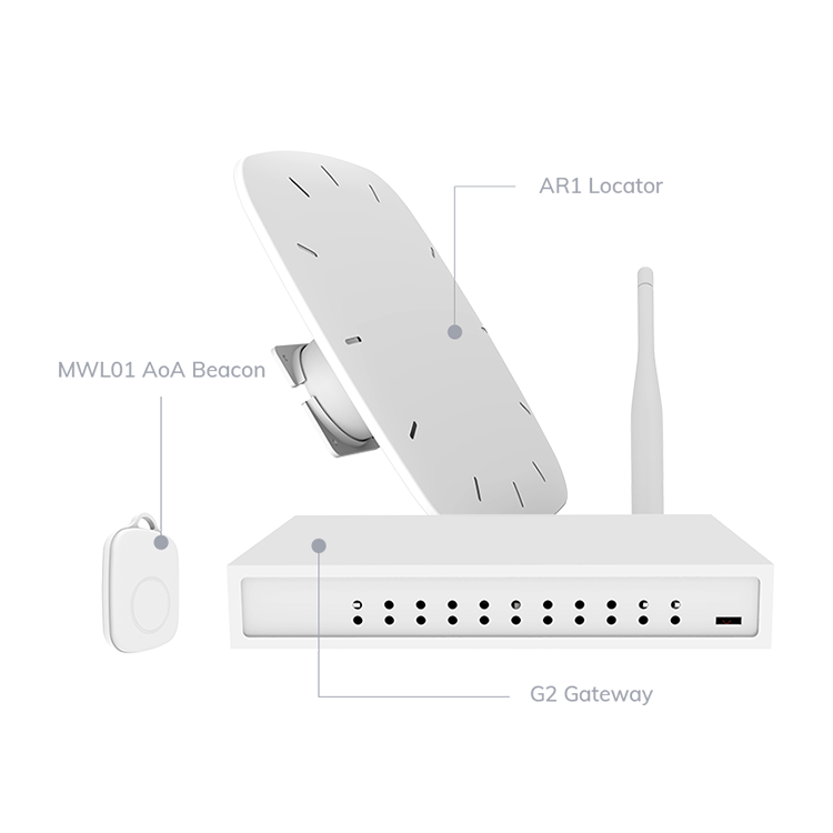 Minew G2 IoT BLE bluetooth 5.1 ibeacon beacon receiver AOA AOD antenna and gateway