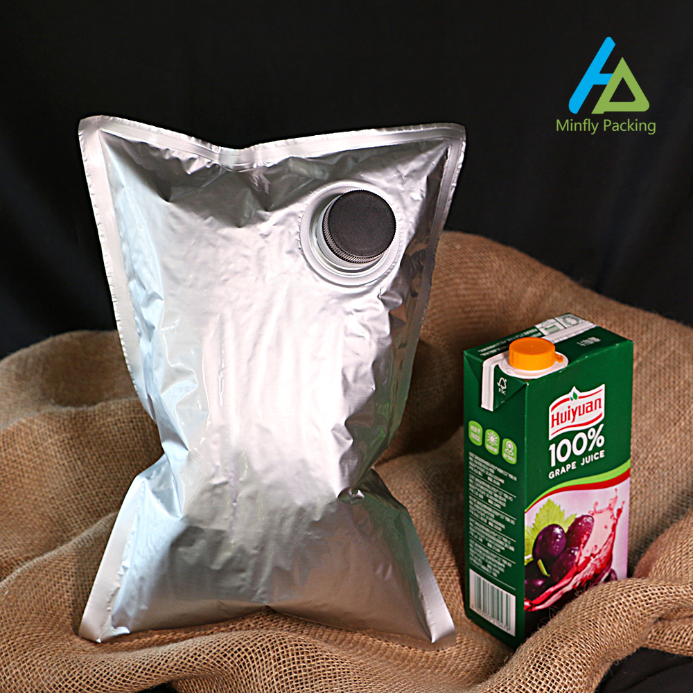 Custom Aluminum Foil BIB 3L 5L10L 20L Bag in Box Liquid Plastic Pouch Bag for Drinking Water Juice Wine Dispenser Packaging Bag