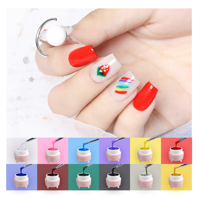 2021 Professional Nail Paint Gel 10ml High Quality Private Label UV Nail Art Drawing Painting Gel