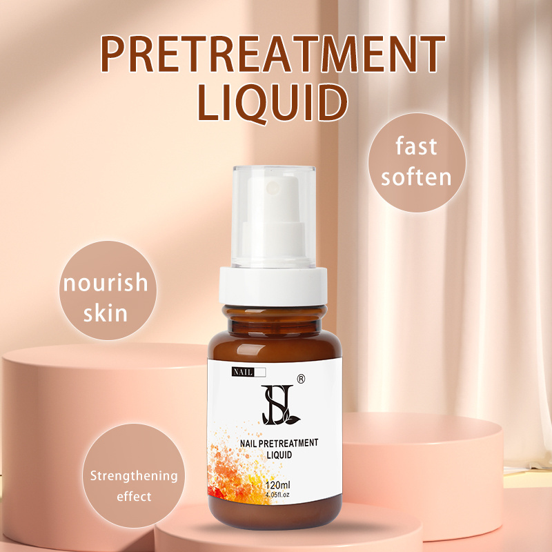 HS Fast Softener Exfoliating Spray Cuticle Oil Pretreatment Auxiliary Liquid Nail Care for Salon Use OEM/ODM Model Color Gel