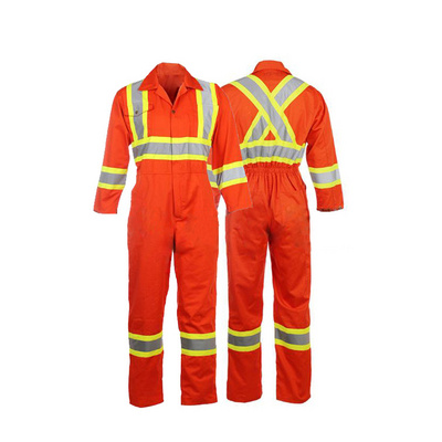 Customized Work Overall Construction Workers Reflective Jumpsuit Men's Night Work Safety Workwear