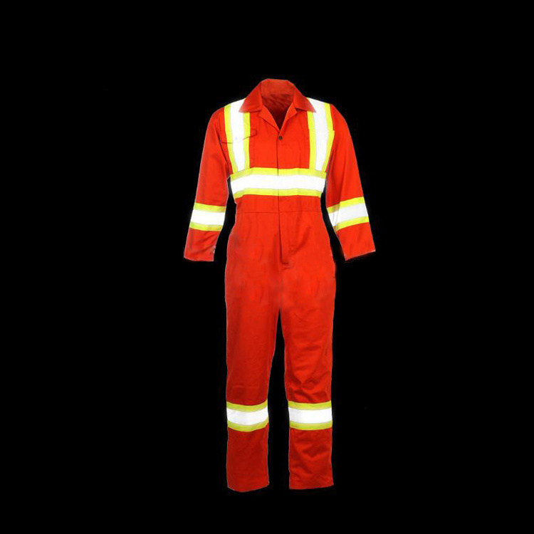 Customized Work Overall Construction Workers Reflective Jumpsuit Men's Night Work Safety Workwear