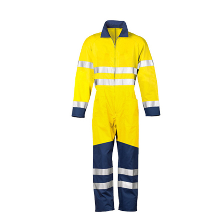 Customized Work Overall Construction Workers Reflective Jumpsuit Men's Night Work Safety Workwear