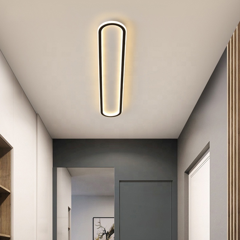 Golden odern LED Ceiling Lamp Long Strip Aisle Lights Living Room Corridor Kitchen Nordic Creative Balcony Ceiling Light