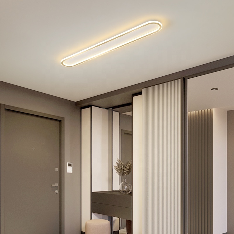 Golden odern LED Ceiling Lamp Long Strip Aisle Lights Living Room Corridor Kitchen Nordic Creative Balcony Ceiling Light