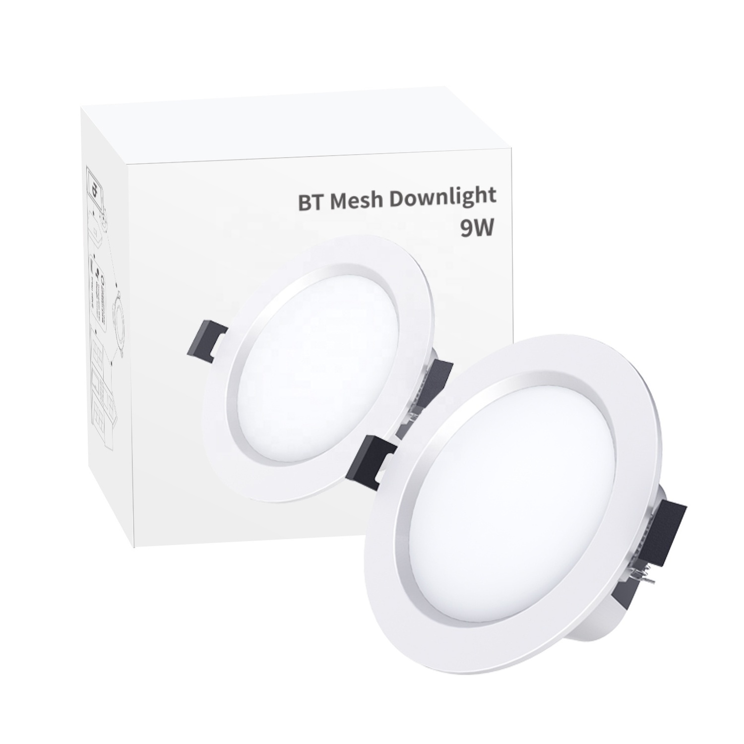 Slim smart recessed led RGB downlight for living room cob 5W 9W 15W  wifi control dimmable anti glare spot light