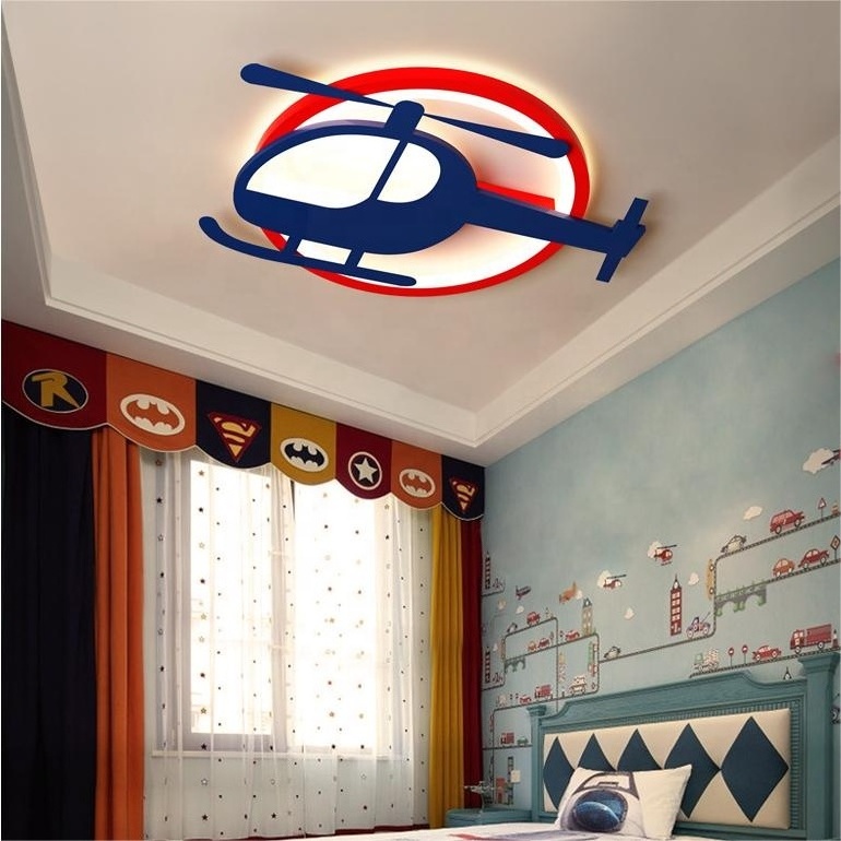 Cartoon Room LED Lighting Fixtures Surface Mount Lamp 40W Airplane Kids Ceiling Light for Children Bedroom Nursery Playroom