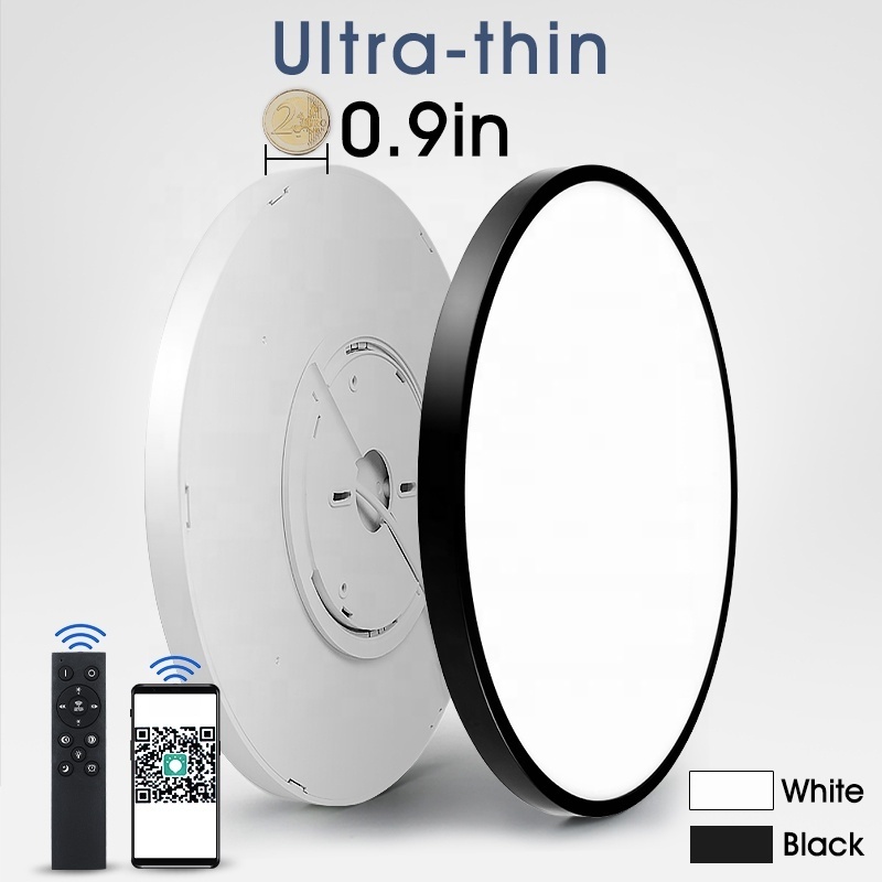 Ultra Thin Intelligent Home Lighting 48W 500mm APP Remote Control Switch Controlled Smart Led Ceiling Lights For Indoor Lighting