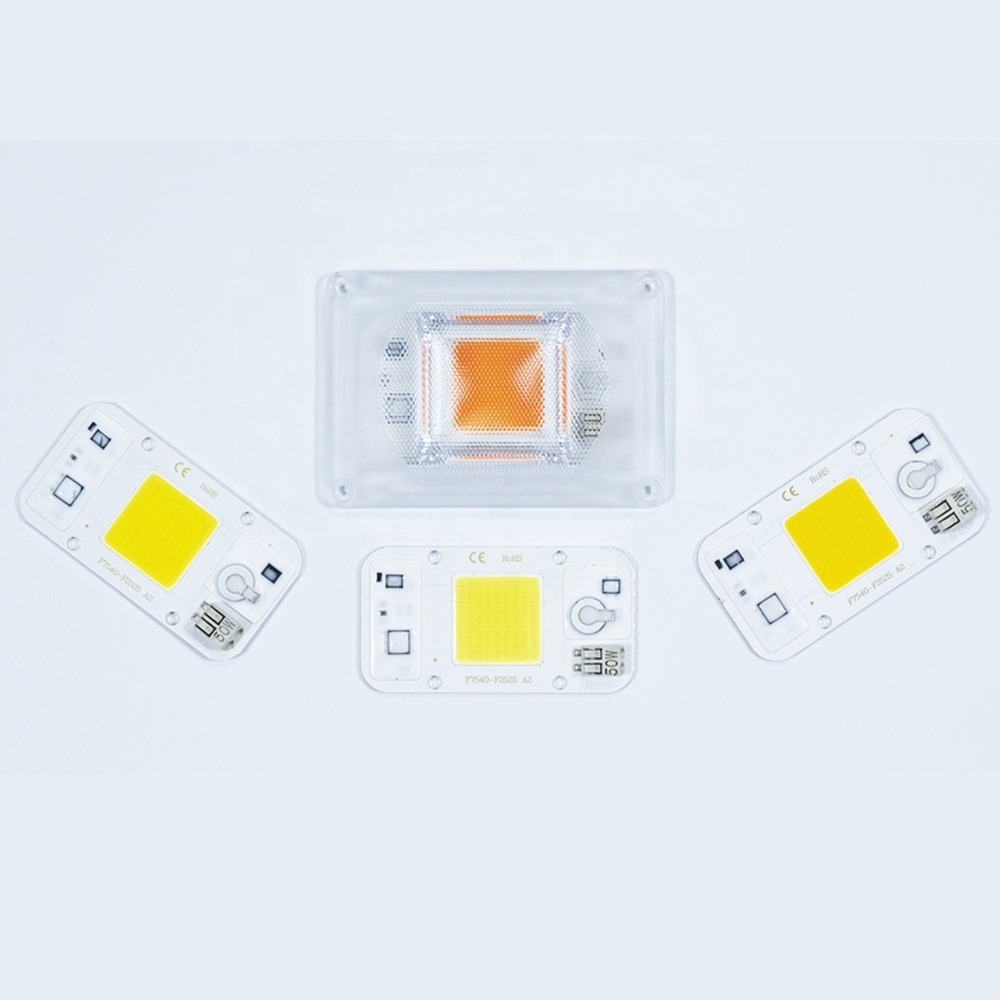 NEW design led optical lens AC COB Led Lenses With Reflector Optic, lens and rubber seal for LED Light