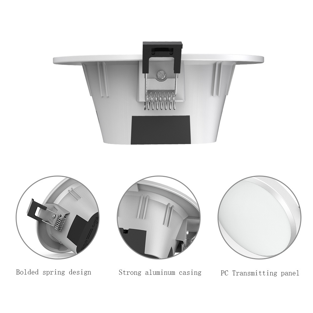 Wholesale High Quality Smart Ceiling Lighting 5W 9W 15W RGB CCT Dimmable Led Downlight With BT Mesh HaoDeng App Control