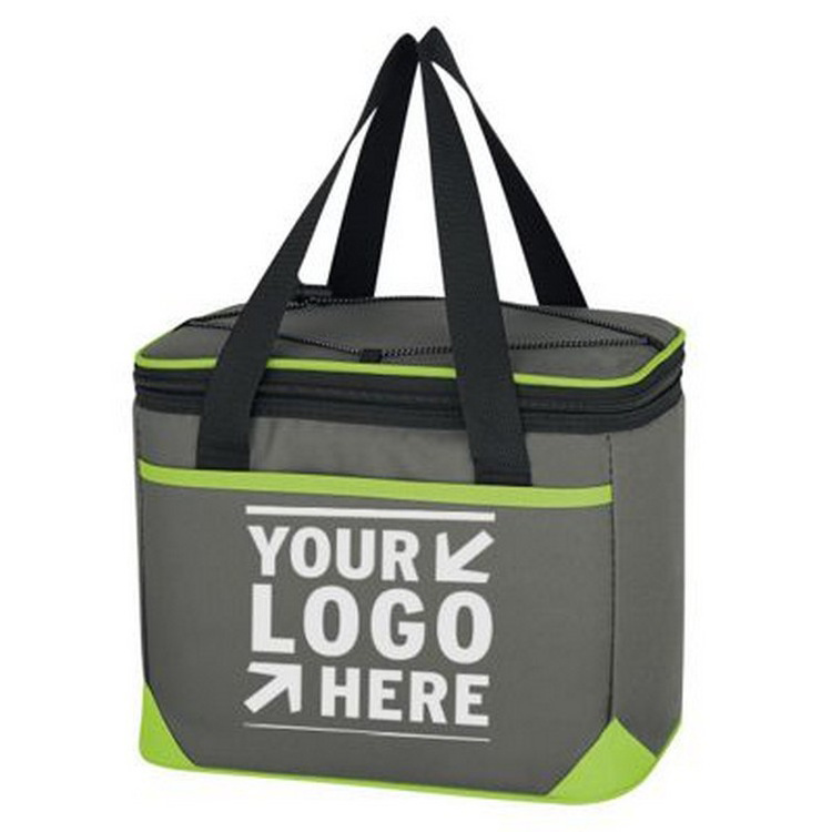 Custom logo printed insulated lunch promotional cooler bag with handles