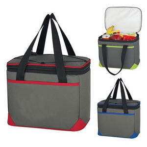 Custom logo printed insulated lunch promotional cooler bag with handles