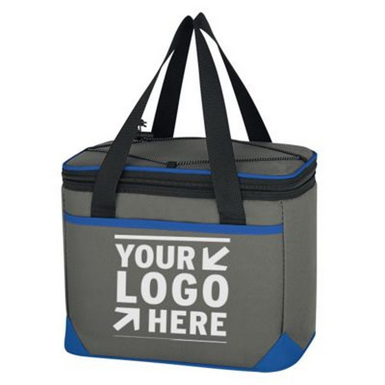 Custom logo printed insulated lunch promotional cooler bag with handles