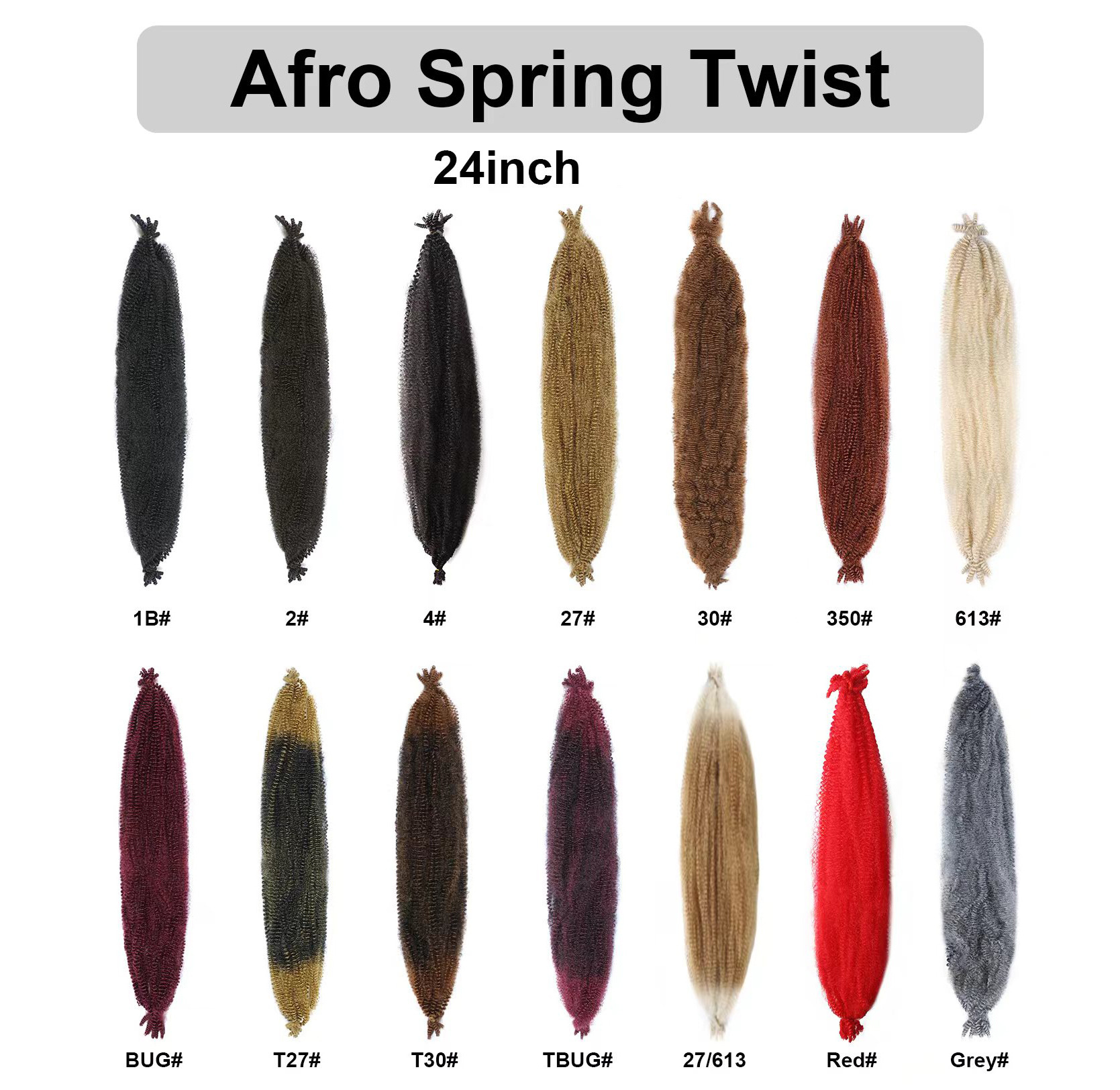 Springy Afro Twist Hair Marley Twist Braiding Hair Pre-fluffed Spring Twist Hair for Faux Locs