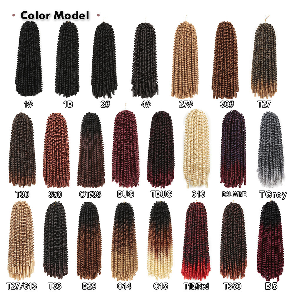 12in 130g 30strands Spring Twist Nubian Twist Ombre color Synthetic Crochet Braids Hair