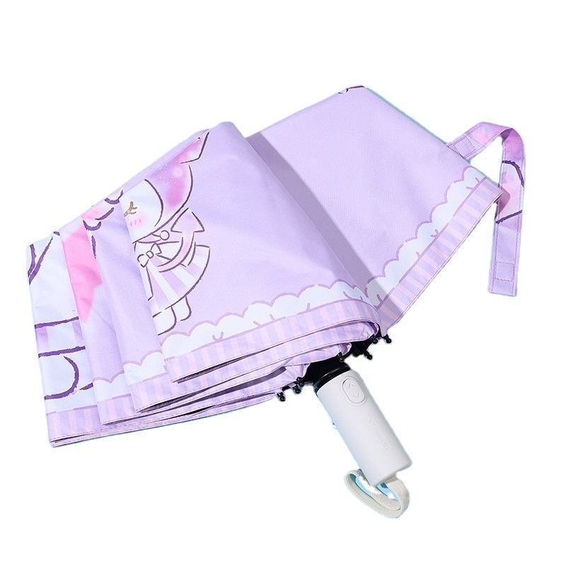 Kawaii Pochacco Umbrella Student Cartoon Female Sunny and Rain Dual-use Sunscreen and UV Folding Vinyl Umbrella Gift