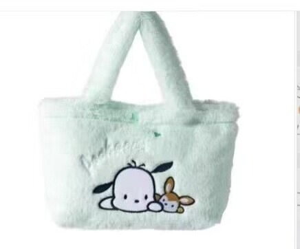 MB4 San rio Plush Tote Bag Hello KT My Melody Kuromi Kawaii Doll Plush Handbag Shoulder Bags For Girls