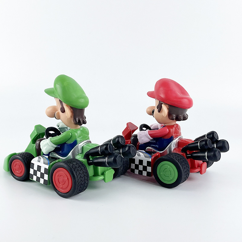 MB3  Wholesale cartoon car mario luigi action figure pull-back vehicle Kart Cars Figure toys for kids gift