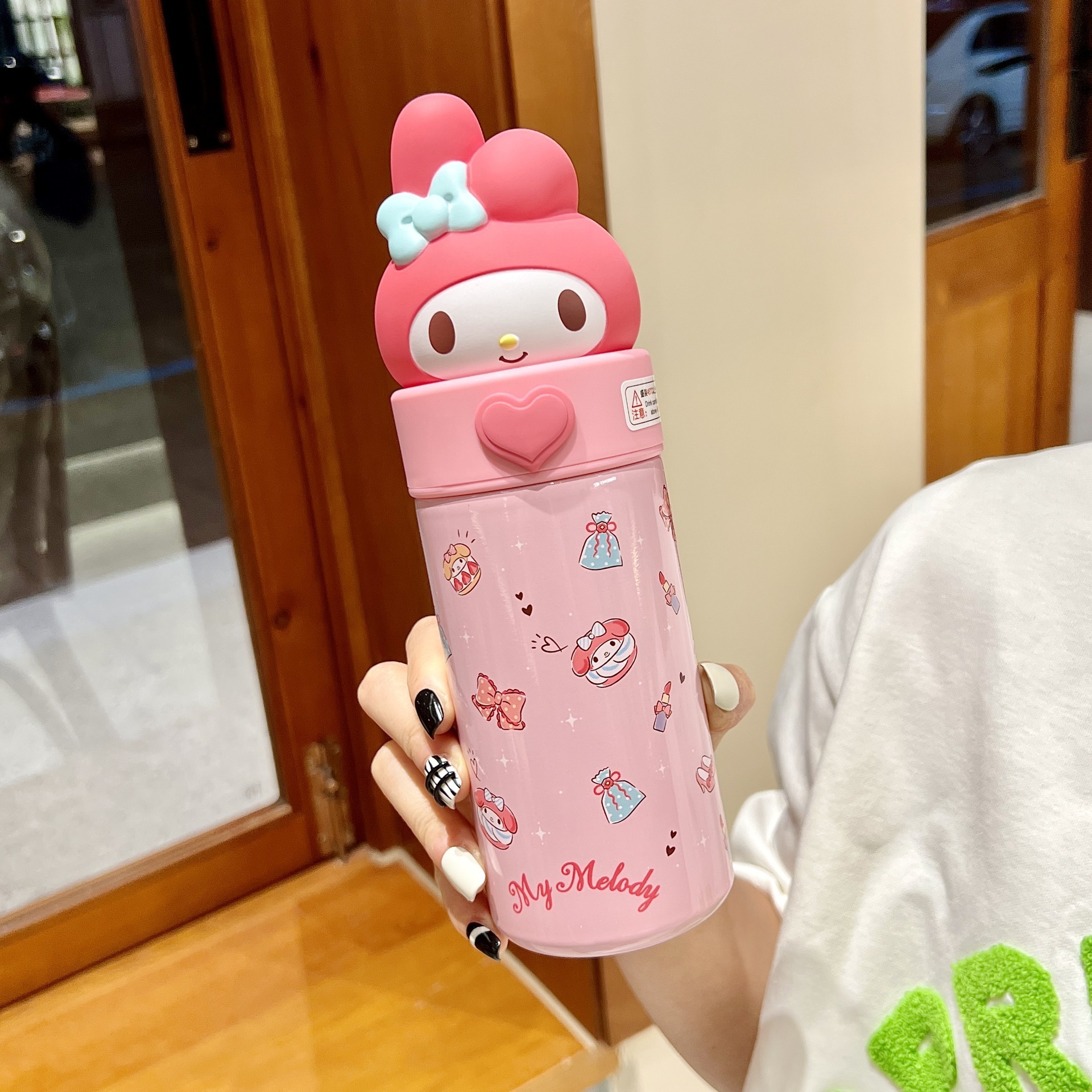 Cartoon Kuromi My Melody Water Cup 316 Stainless Steel Children's Portable Water Bottle Student Cute Cartoon Cup