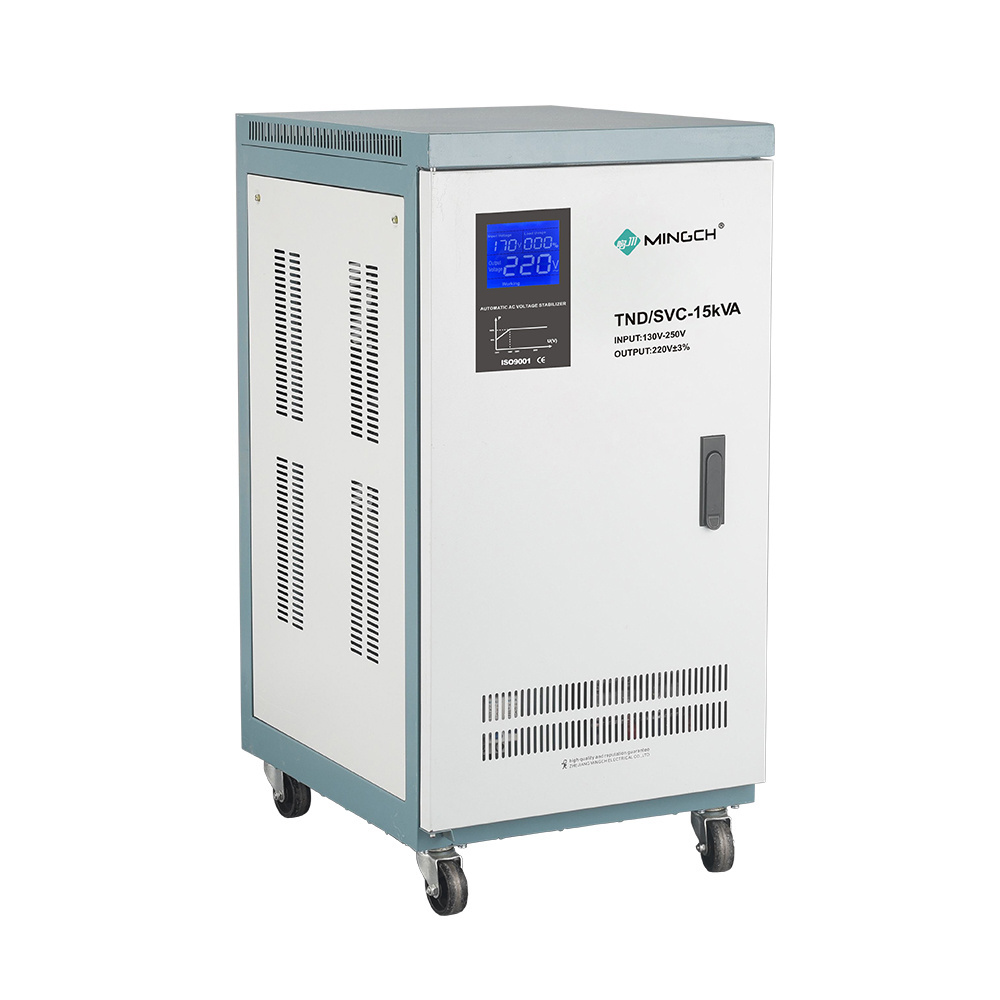 Single Phase 120V 220V 230V SVC 5KVA 10 KW 10KVA 15KVA 20KVA Copper Servo Motor Automatic Voltage Regulator Stabilizer