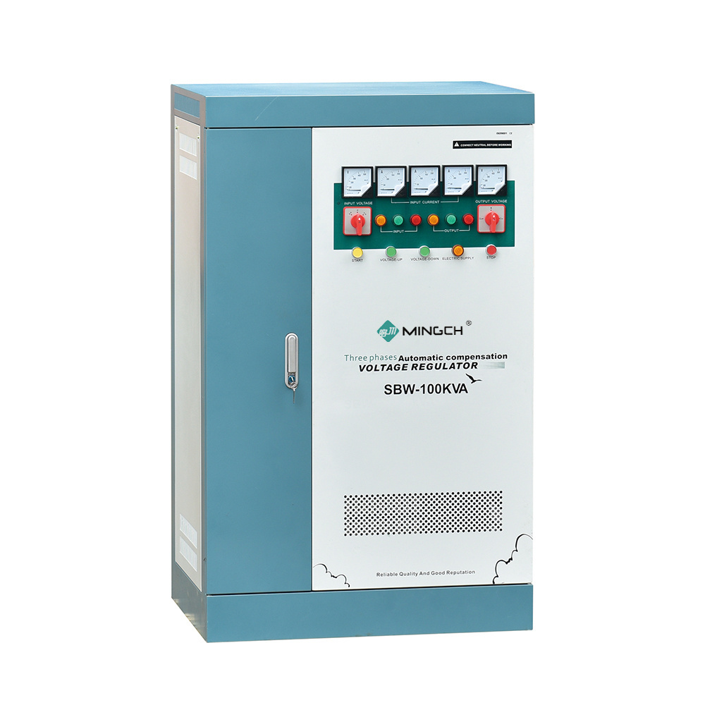 MINGCH SBW series servo stabilizer voltage regulator 200kva 300kva 380v high precision automatic stabilizer voltage regulator